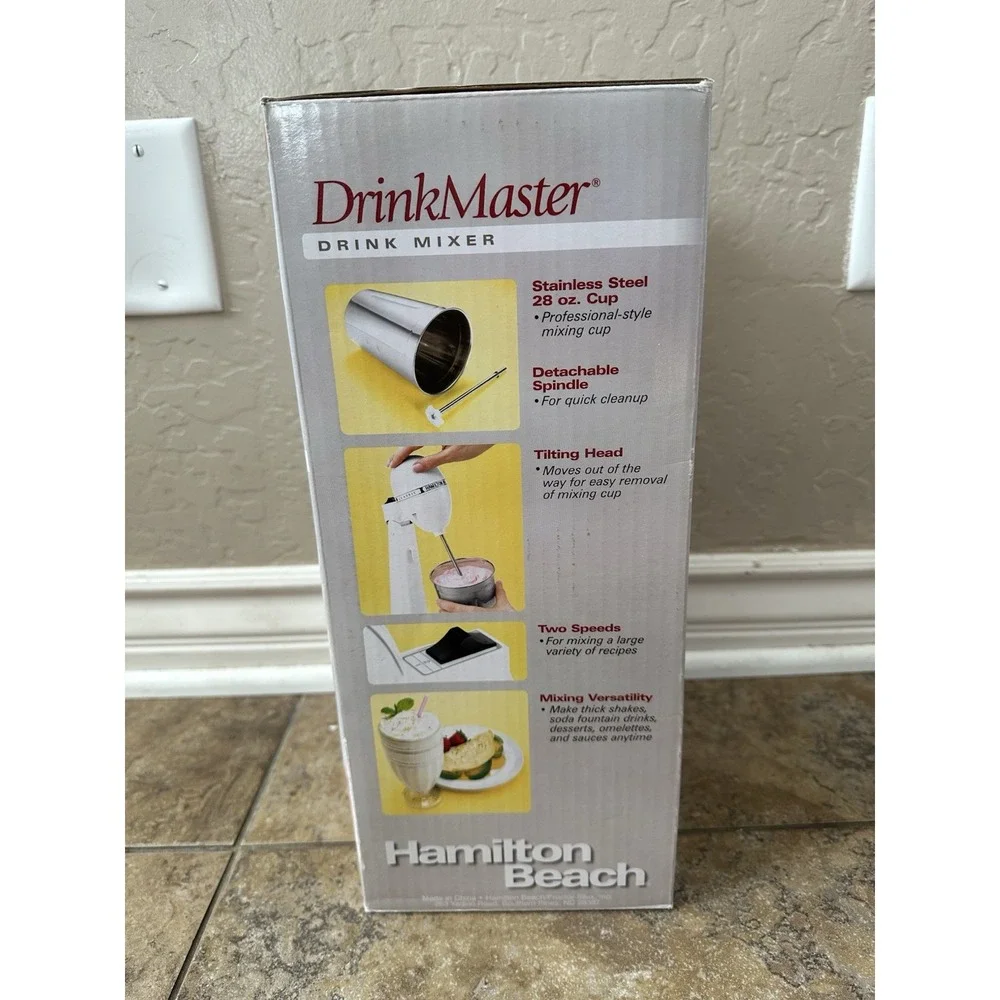 Vintage Hamilton Beach Drink Master Classic Model 727W Milkshake Mixer White